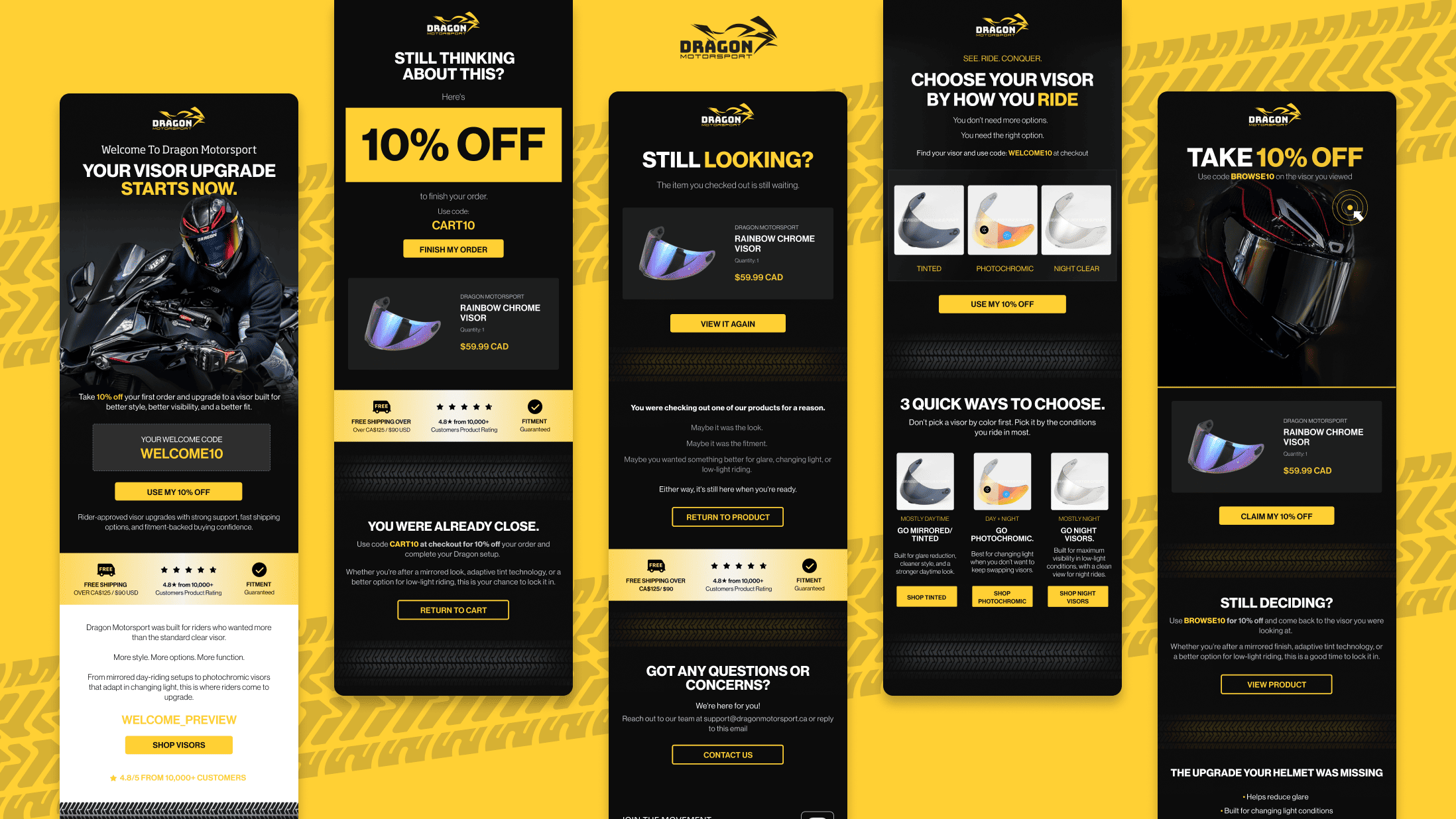 Dragon Motorsport — Klaviyo email infrastructure